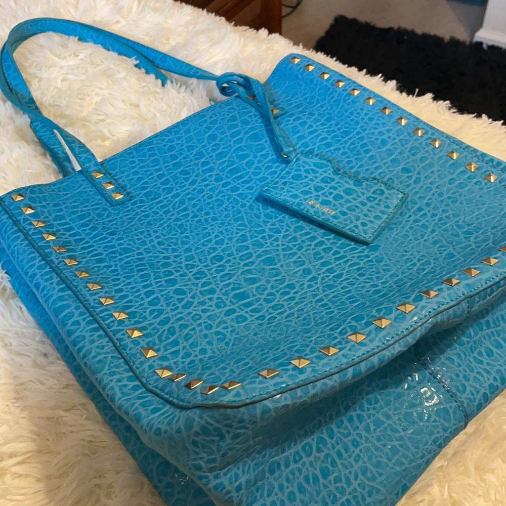 Blue nine West tote purse and Mini wallet